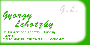 gyorgy lehotzky business card